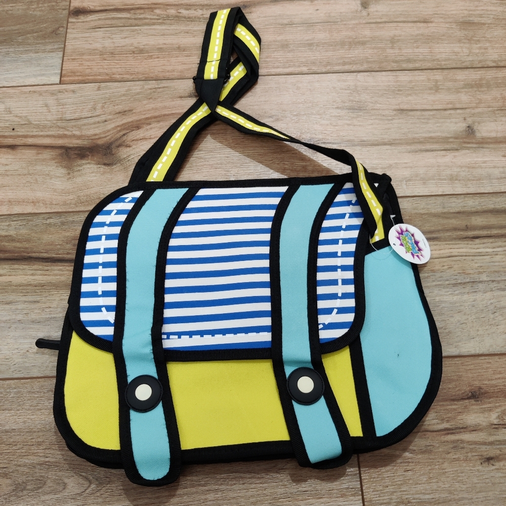 Brand New Toon Packs: Satchel Pack Yellow & Turquoise